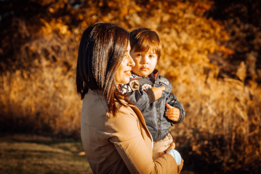 Juliana and her son Benjamin, photographed by Chris Auler.