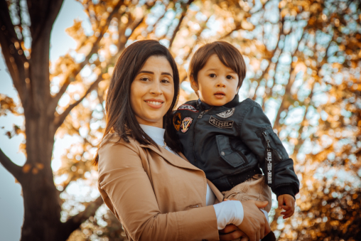 Juliana and her son Benjamin, photographed by Chris Auler.